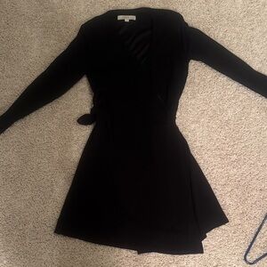 LOFT Black Long Sleeve Dress